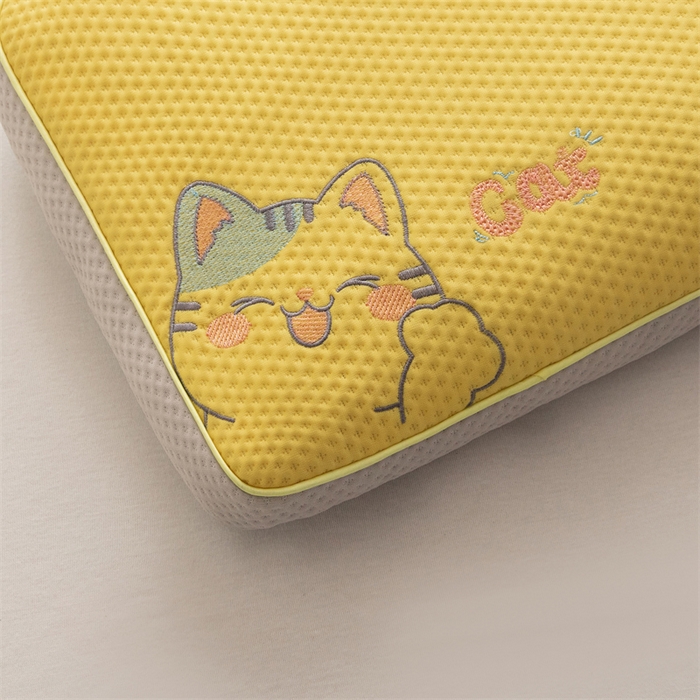 91家纺网 家纺一手货源 找家纺 麦肯锡 2026新款猫豆豆荞麦枕 奶泡黄