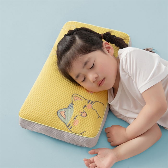 91家纺网 家纺一手货源 找家纺 麦肯锡 2026新款猫豆豆荞麦枕 奶泡黄