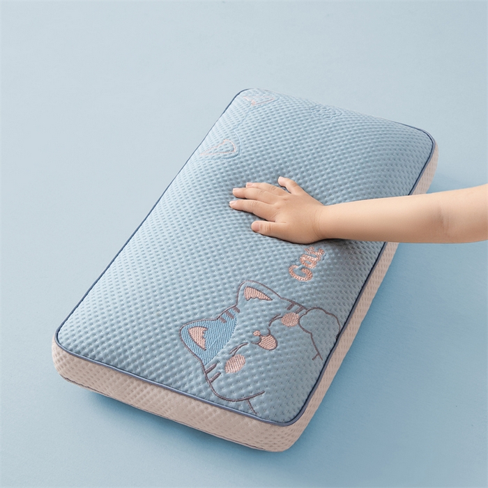 91家纺网 家纺一手货源 找家纺 麦肯锡 2026新款猫豆豆荞麦枕 奶霜蓝