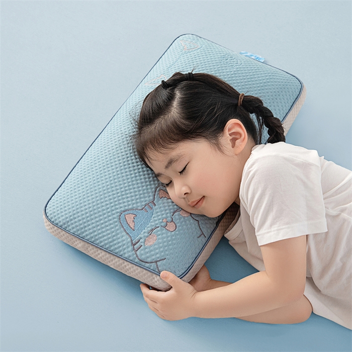 91家纺网 家纺一手货源 找家纺 麦肯锡 2026新款猫豆豆荞麦枕 奶霜蓝