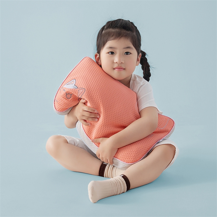 91家纺网 家纺一手货源 找家纺 麦肯锡 2026新款猫豆豆荞麦枕 甜橙粉