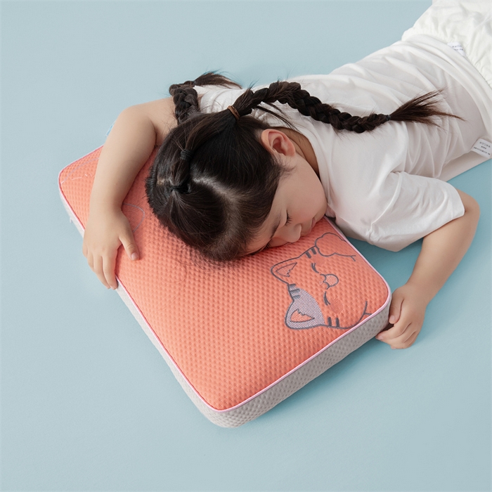 91家纺网 家纺一手货源 找家纺 麦肯锡 2026新款猫豆豆荞麦枕 甜橙粉