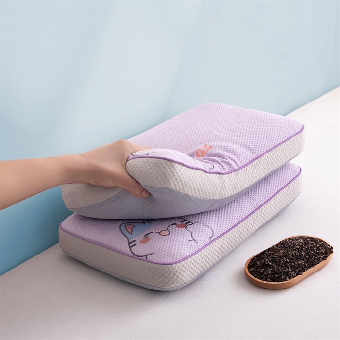 91家纺网 家纺一手货源 找家纺 麦肯锡 2026新款猫豆豆荞麦枕 香芋紫