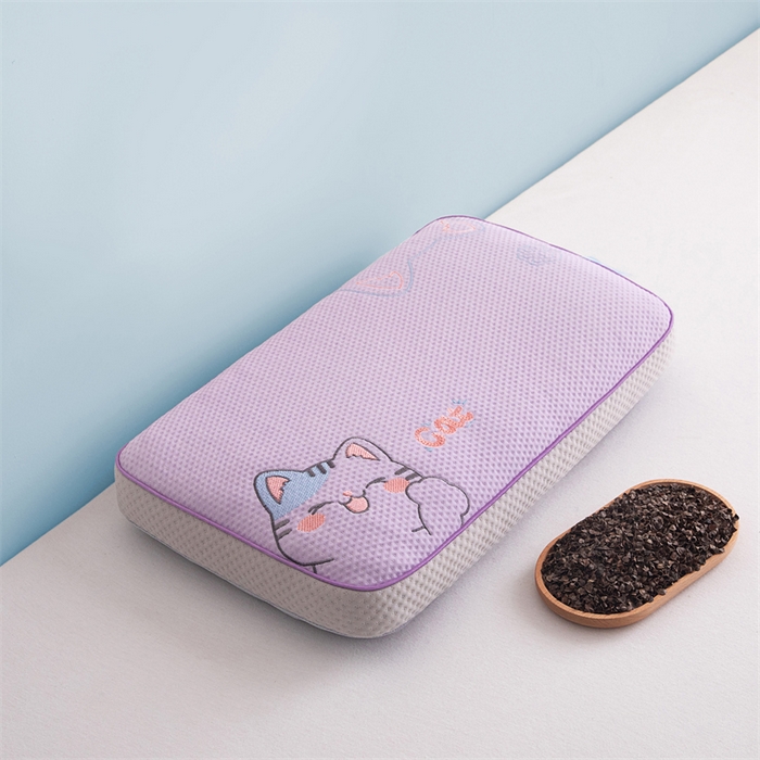 91家纺网 家纺一手货源 找家纺 麦肯锡 2026新款猫豆豆荞麦枕 香芋紫