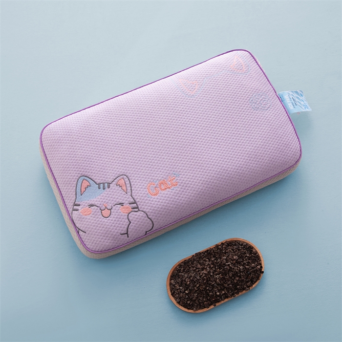 麦肯锡 2026新款猫豆豆荞麦枕 香芋紫