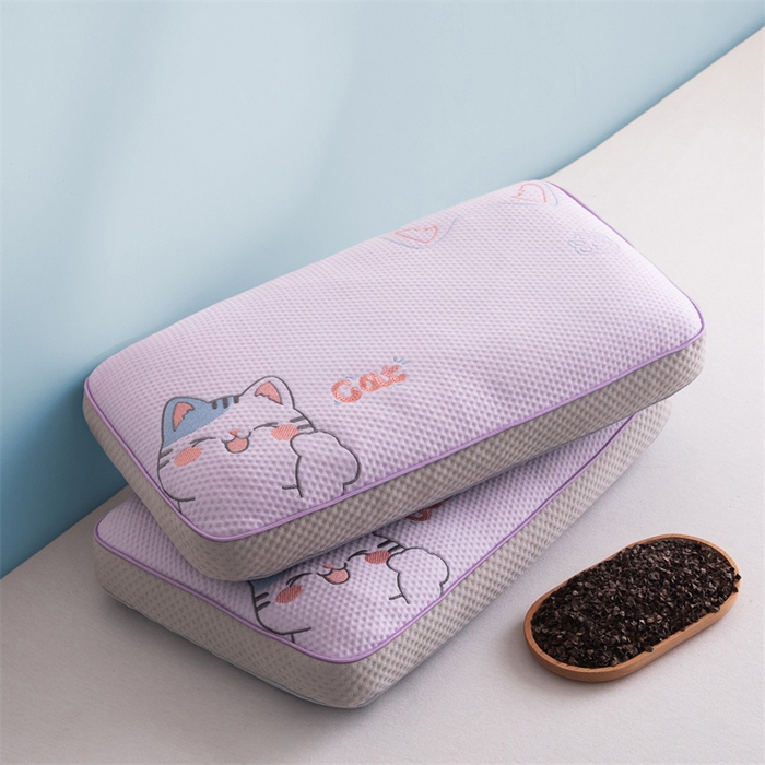 91家纺网 家纺一手货源 找家纺 麦肯锡 2026新款猫豆豆荞麦枕 香芋紫