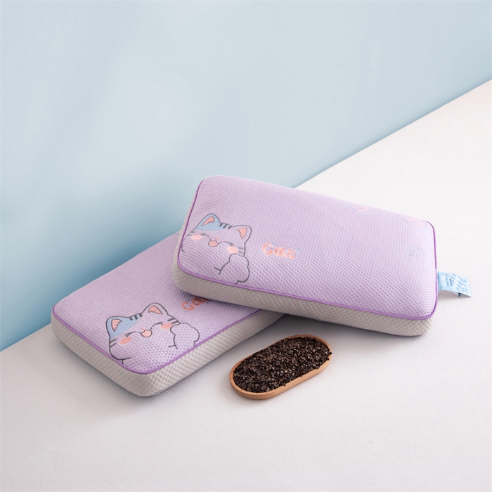 91家纺网 家纺一手货源 找家纺 麦肯锡 2026新款猫豆豆荞麦枕 香芋紫