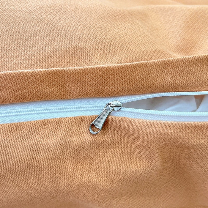 91家纺网 家纺一手货源 找家纺 简约 2025新款全棉四件套活性生态磨毛四件套 阿尔法-琥珀橙