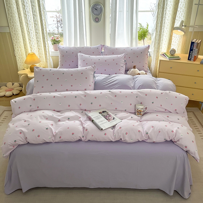 91家纺网 家纺一手货源 找家纺 （总）帛洵家纺 2026新款110g超柔水洗宝宝有氧仿棉四件套（提供买家秀）