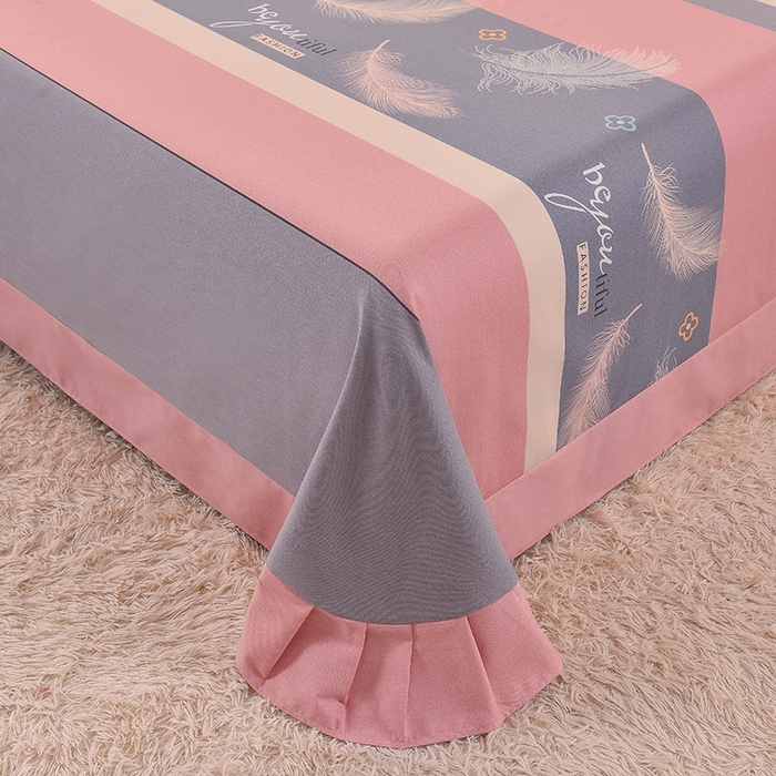 91家纺网 家纺一手货源 找家纺 幸嘉轩 2025新款全棉秋冬加厚保暖喷气磨毛纯棉印花四件套 羽飞舞