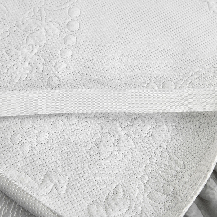 91家纺网 家纺一手货源 找家纺 2026新款PE聚乙烯中分子凉感冰感凉豆豆床裙三件套欧式-灰