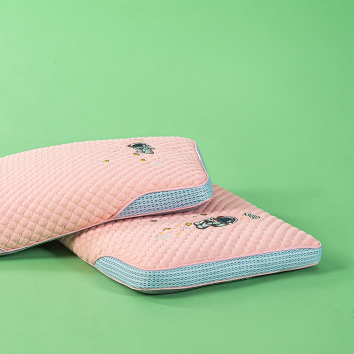 91家纺网 家纺一手货源 找家纺 麦肯锡 2026新款颈养荞麦枕儿童款 粉色