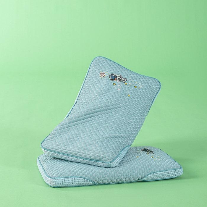 91家纺网 家纺一手货源 找家纺 麦肯锡 2026新款颈养荞麦枕儿童款 蓝色