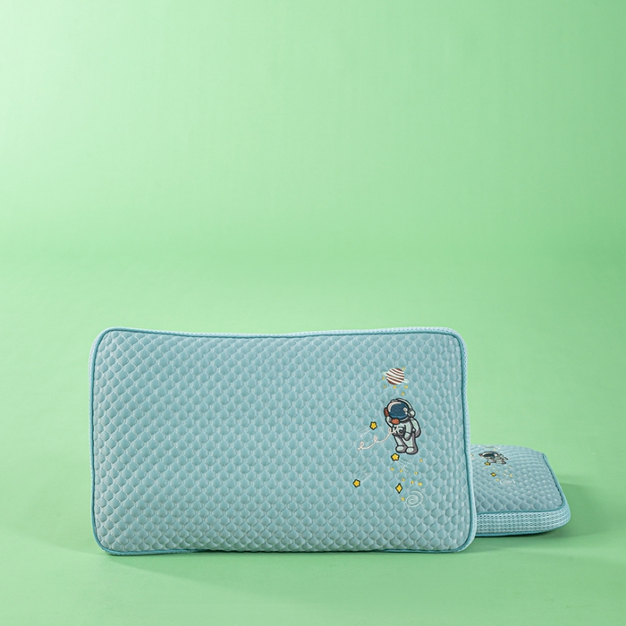 91家纺网 家纺一手货源 找家纺 麦肯锡 2026新款颈养荞麦枕儿童款 蓝色