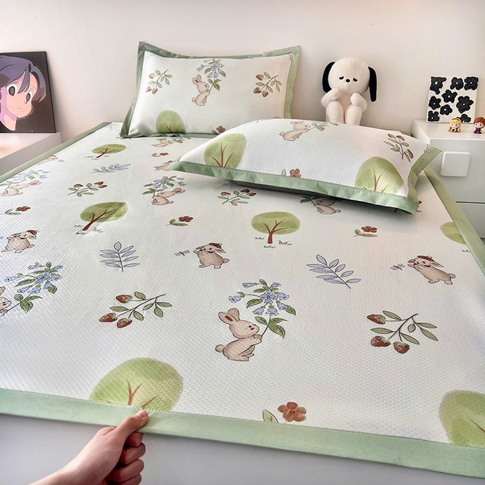 91家纺网 家纺一手货源 找家纺 （总）倾慕家纺 2026新款A类满天星提花凉感凉席系列