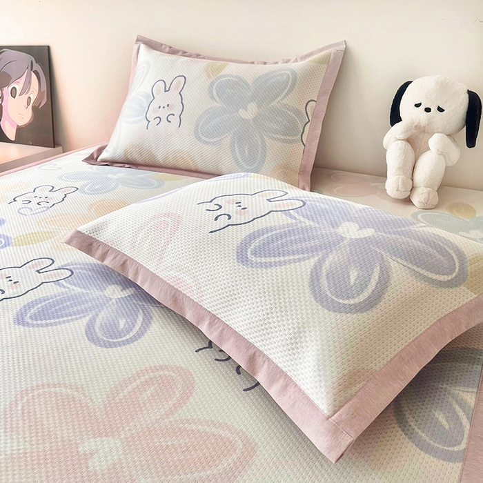 91家纺网 家纺一手货源 找家纺 （总）倾慕家纺 2026新款A类满天星提花凉感凉席系列