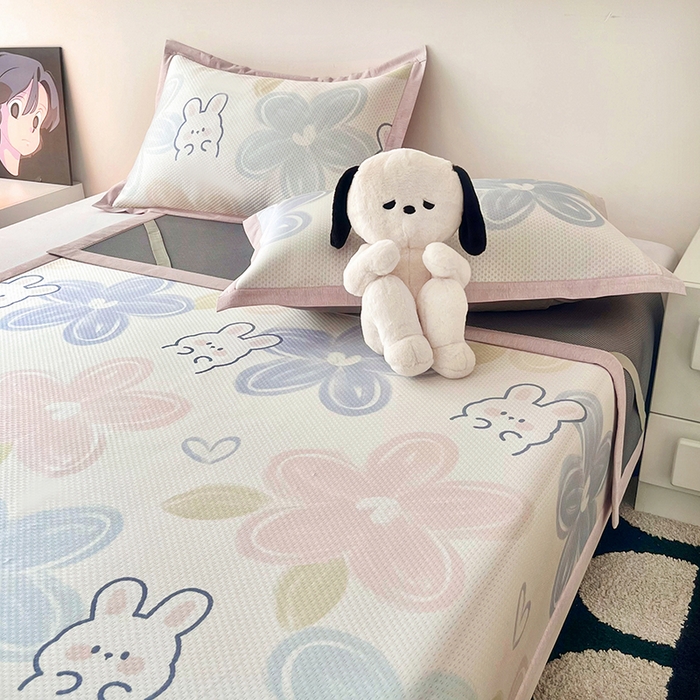 91家纺网 家纺一手货源 找家纺 （总）倾慕家纺 2026新款A类满天星提花凉感凉席系列