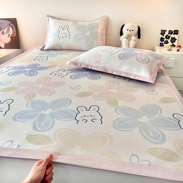 91家纺网 家纺一手货源 找家纺 （总）倾慕家纺 2026新款A类满天星提花凉感凉席系列