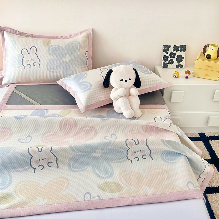 91家纺网 家纺一手货源 找家纺 （总）倾慕家纺 2026新款A类满天星提花凉感凉席系列