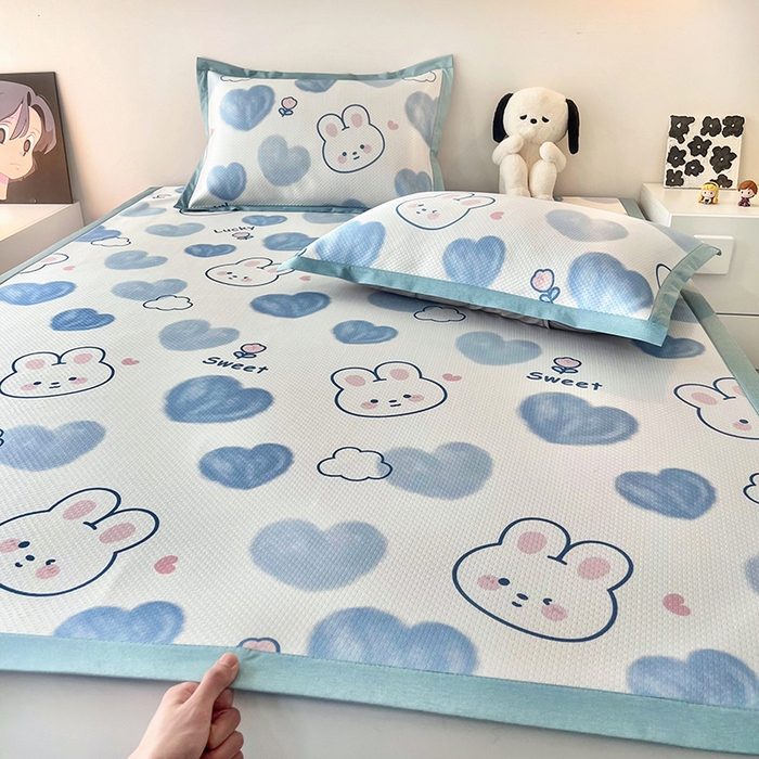 91家纺网 家纺一手货源 找家纺 （总）倾慕家纺 2026新款A类满天星提花凉感凉席系列