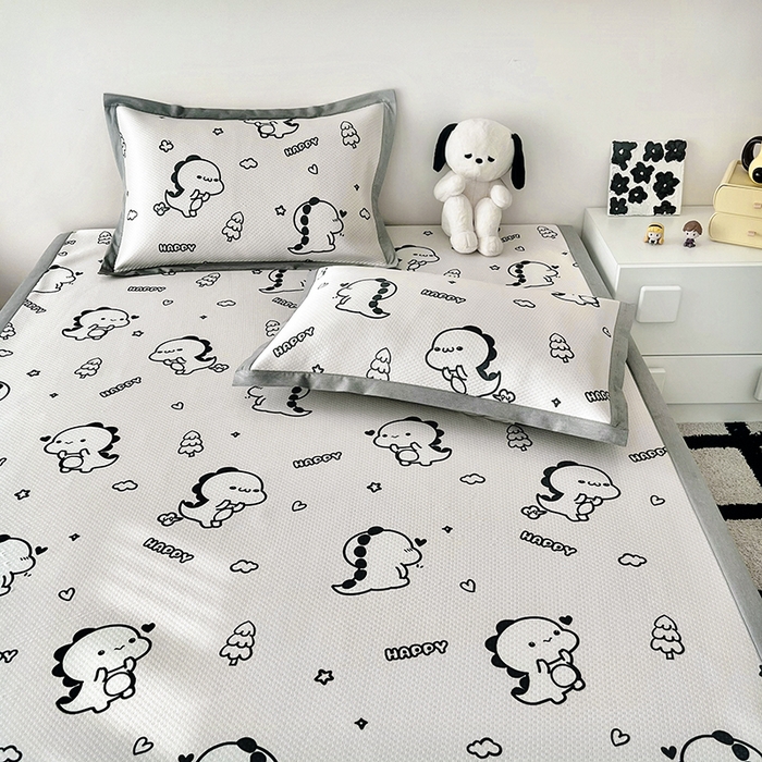 91家纺网 家纺一手货源 找家纺 倾慕家纺 2026新款A类满天星提花凉感凉席系列 哈皮龙