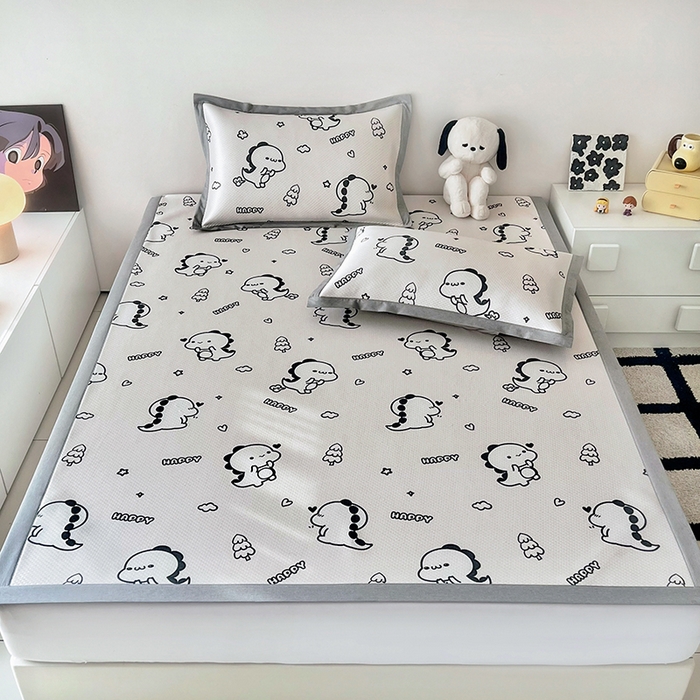 91家纺网 家纺一手货源 找家纺 倾慕家纺 2026新款A类满天星提花凉感凉席系列 哈皮龙