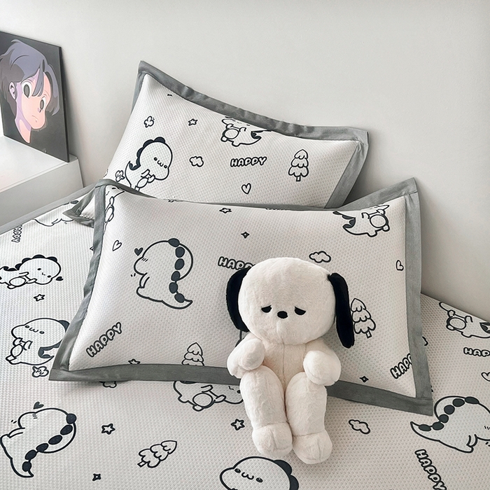 91家纺网 家纺一手货源 找家纺 倾慕家纺 2026新款A类满天星提花凉感凉席系列 哈皮龙