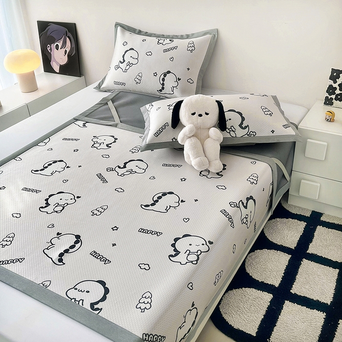 91家纺网 家纺一手货源 找家纺 倾慕家纺 2026新款A类满天星提花凉感凉席系列 哈皮龙