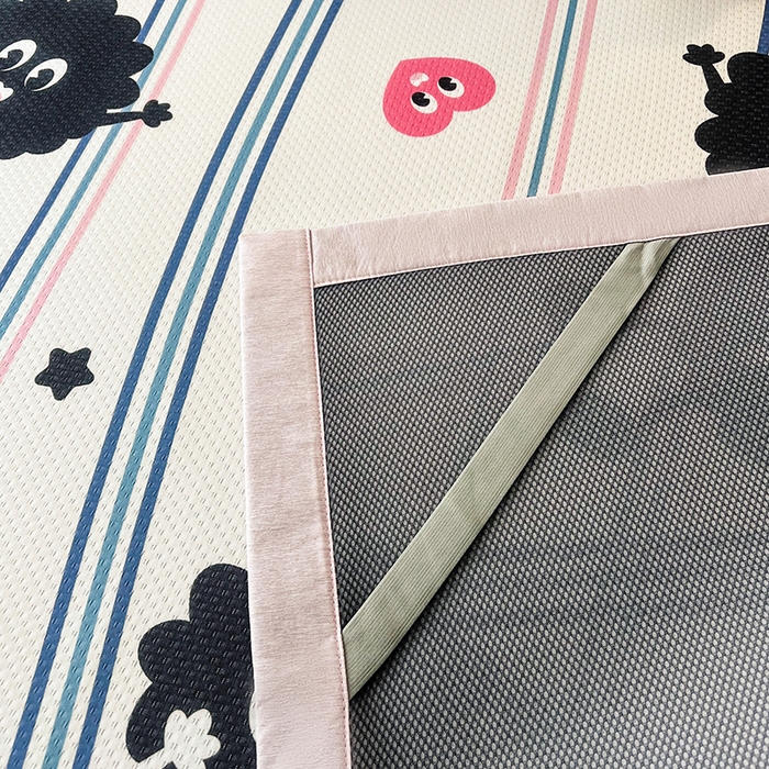 91家纺网 家纺一手货源 找家纺 倾慕家纺 2026新款A类满天星提花凉感凉席系列 律动小球