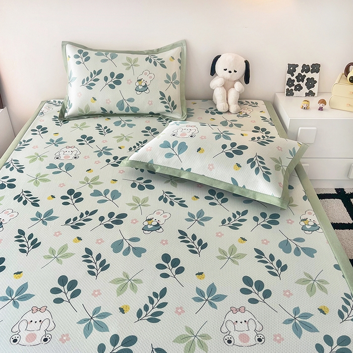 91家纺网 家纺一手货源 找家纺 倾慕家纺 2026新款A类满天星提花凉感凉席系列 叶小兔