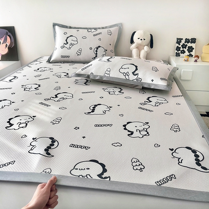 倾慕家纺 2026新款A类满天星提花凉感凉席系列 哈皮龙