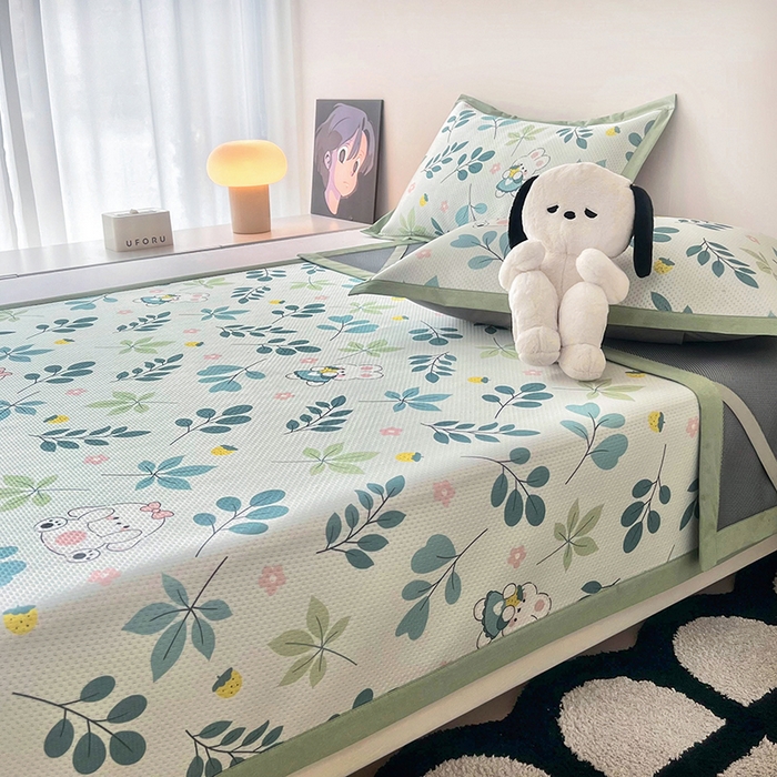 91家纺网 家纺一手货源 找家纺 倾慕家纺 2026新款A类满天星提花凉感凉席系列 叶小兔