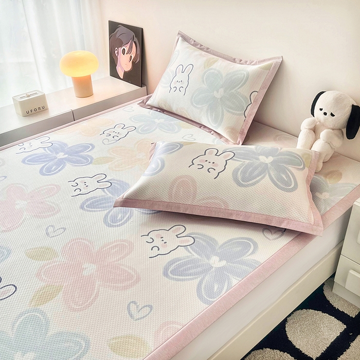 91家纺网 家纺一手货源 找家纺 （总）倾慕家纺 2026新款A类满天星提花凉感凉席系列