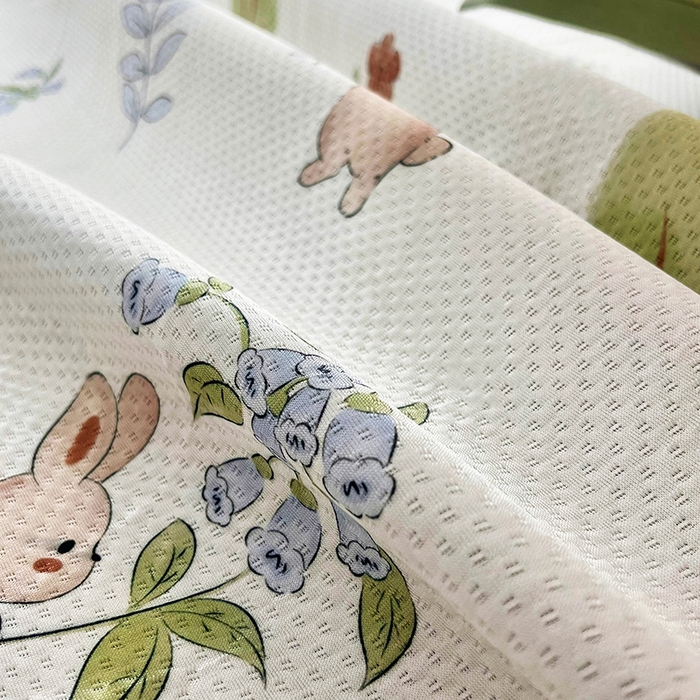 91家纺网 家纺一手货源 找家纺 倾慕家纺 2026新款A类满天星提花凉感凉席系列 小森林