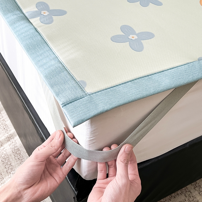 91家纺网 家纺一手货源 找家纺 倾慕家纺 2026新款A类简约风牛奶丝数码印花冰丝凉席 香橙