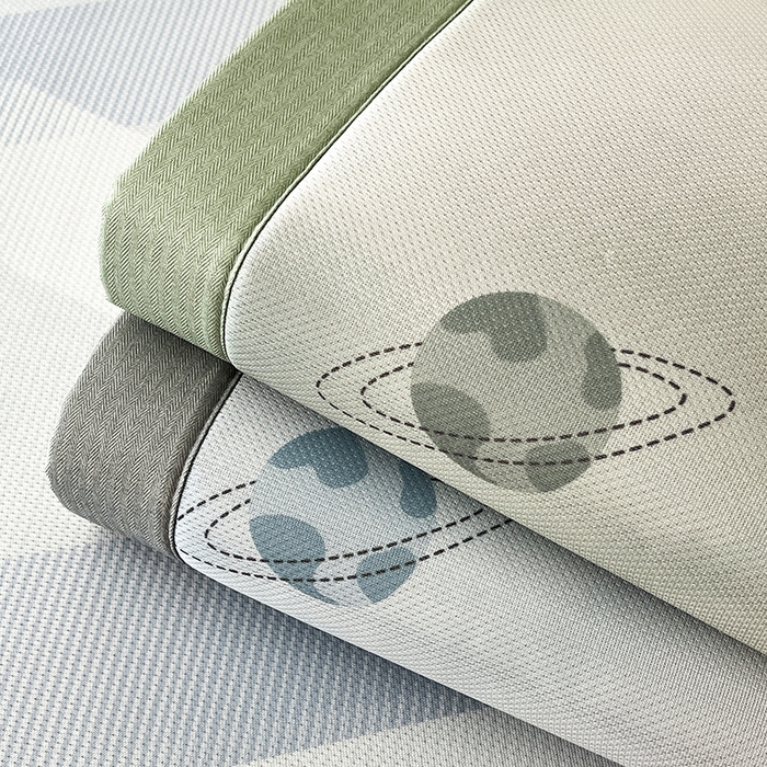 91家纺网 家纺一手货源 找家纺 倾慕家纺 2026新款A类简约风牛奶丝数码印花冰丝凉席 组合图