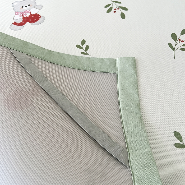 91家纺网 家纺一手货源 找家纺 倾慕家纺 2026新款A类简约风牛奶丝数码印花冰丝凉席 花园熊