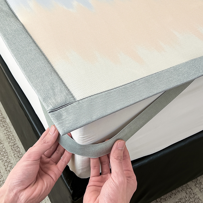 91家纺网 家纺一手货源 找家纺 倾慕家纺 2026新款A类简约风牛奶丝数码印花冰丝凉席 星辰大海