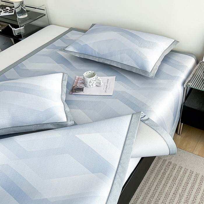 91家纺网 家纺一手货源 找家纺 倾慕家纺 2026新款A类简约风牛奶丝数码印花冰丝凉席 随心所欲