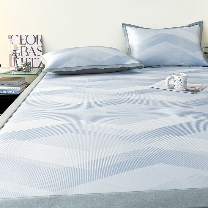 91家纺网 家纺一手货源 找家纺 倾慕家纺 2026新款A类简约风牛奶丝数码印花冰丝凉席 随心所欲