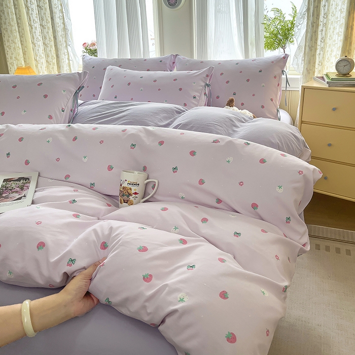 91家纺网 家纺一手货源 找家纺 （总）帛洵家纺 2026新款110g超柔水洗宝宝有氧仿棉四件套（提供买家秀）