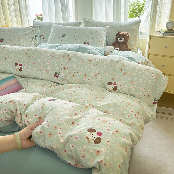 91家纺网 家纺一手货源 找家纺 （总）帛洵家纺 2026新款110g超柔水洗宝宝有氧仿棉四件套（提供买家秀）