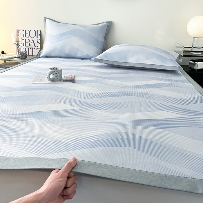 倾慕家纺 2026新款A类简约风牛奶丝数码印花冰丝凉席 随心所欲