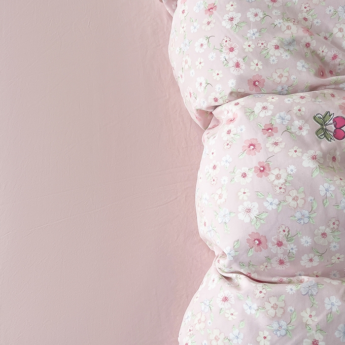 91家纺网 家纺一手货源 找家纺 帛洵家纺 2026新款110g超柔水洗宝宝有氧仿棉四件套（提供买家秀） 春田花花-粉