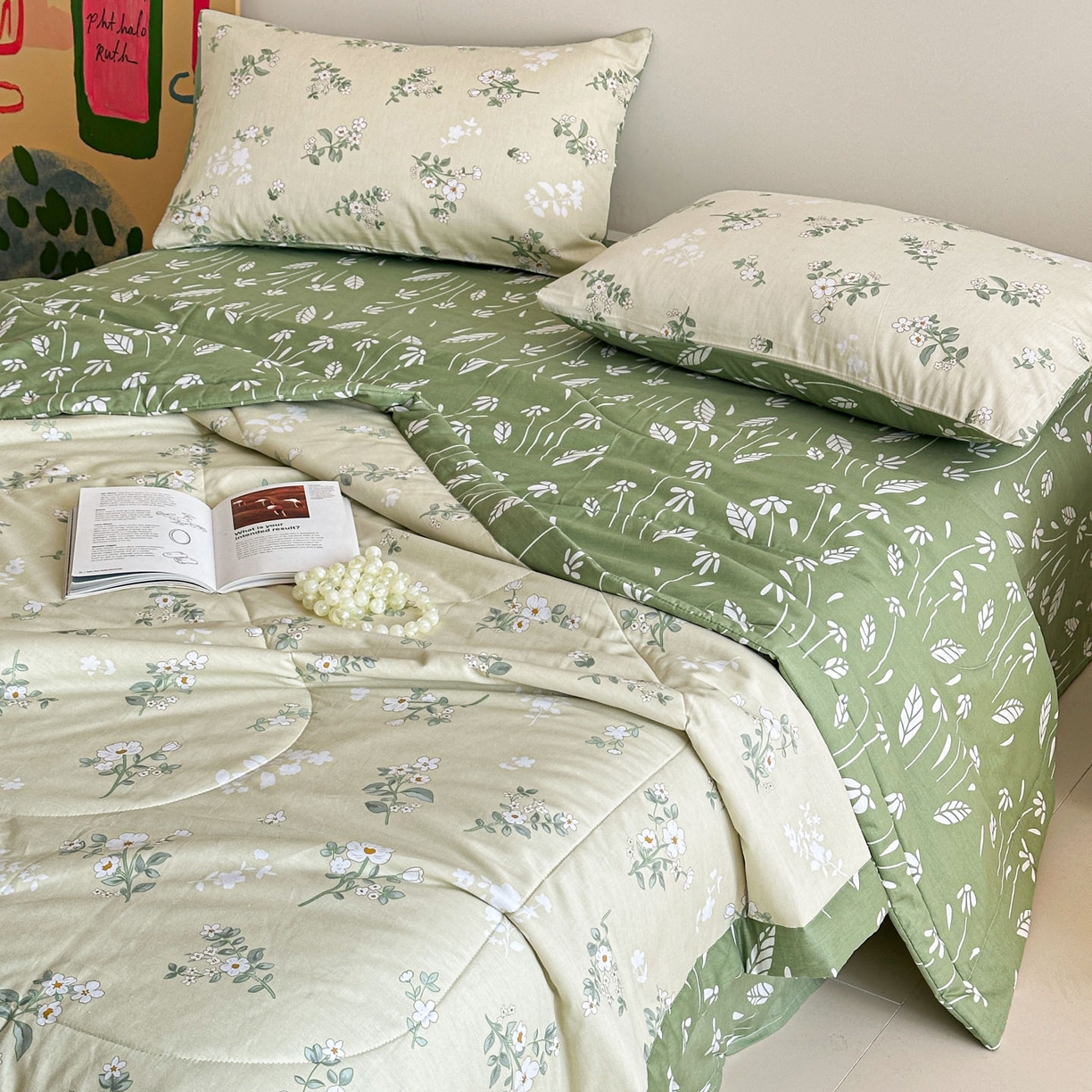 梵克保罗 2026春夏新款10A抗菌全棉印花夏被被子被芯空调被四件套 茶艺