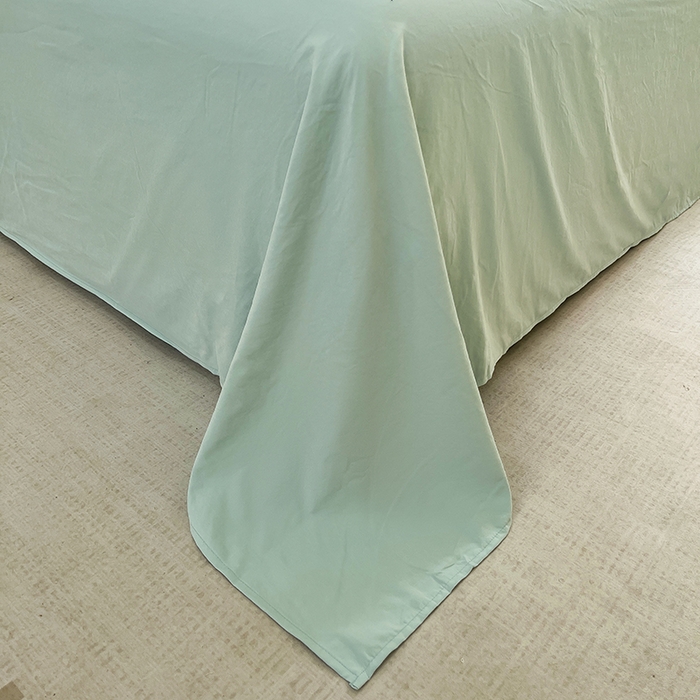 91家纺网 家纺一手货源 找家纺 帛洵家纺 2026新款110g超柔水洗宝宝有氧仿棉四件套（提供买家秀） 春田花花-绿