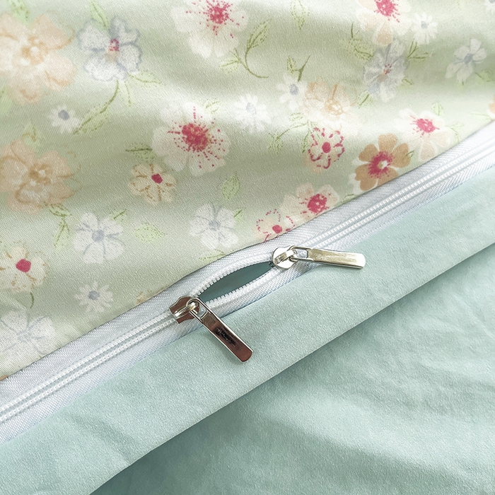 91家纺网 家纺一手货源 找家纺 帛洵家纺 2026新款110g超柔水洗宝宝有氧仿棉四件套（提供买家秀） 春田花花-绿