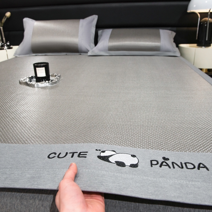 91家纺网 家纺一手货源 找家纺 （总）倾慕家纺 2026新款A类刺绣冰藤席--床席款