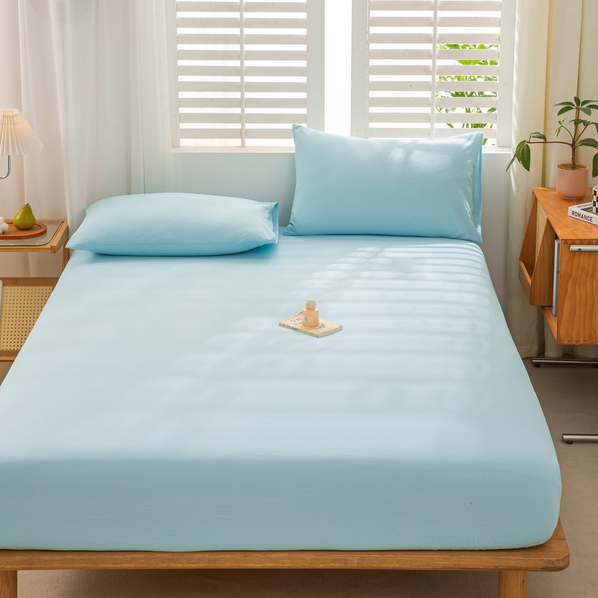 91家纺网 家纺一手货源 找家纺 恋人优选 2026新款全棉纯棉水洗棉单床笠床笠单件 天兰