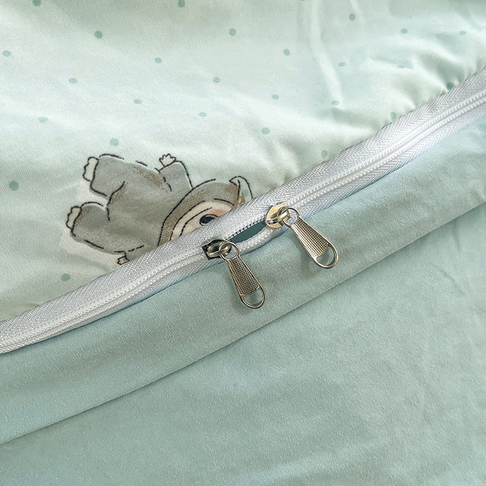 91家纺网 家纺一手货源 找家纺 帛洵家纺 2026新款110g超柔水洗宝宝有氧仿棉四件套（提供买家秀） 可爱拉布布